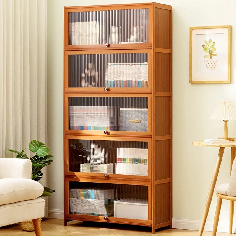 ZZXL Bookshelf and Storage Shelf Floor Book Living Room Children's Wall Multi-Layer Storage Cabinet Locker