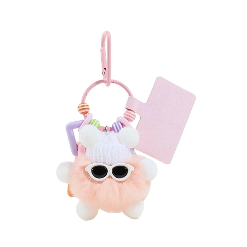 Unique Plush Coal Bag Decorations Unique Cartoon Coal Dolls Keychains Pendants Delicate Keychains for Girl