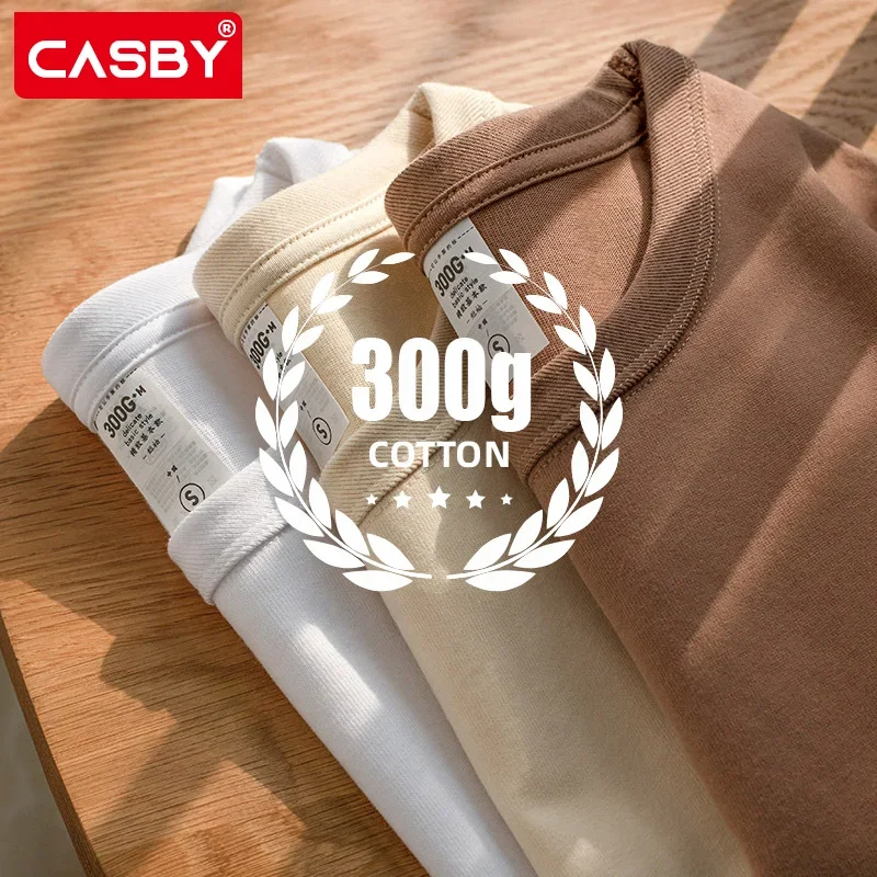 

5pcs Urban 300g Japanese Kaki T-shirt Unisex Heavy Duty Normal Shoulder Pullover Tops 100% Cotton Brushed Men's Short Sleeve