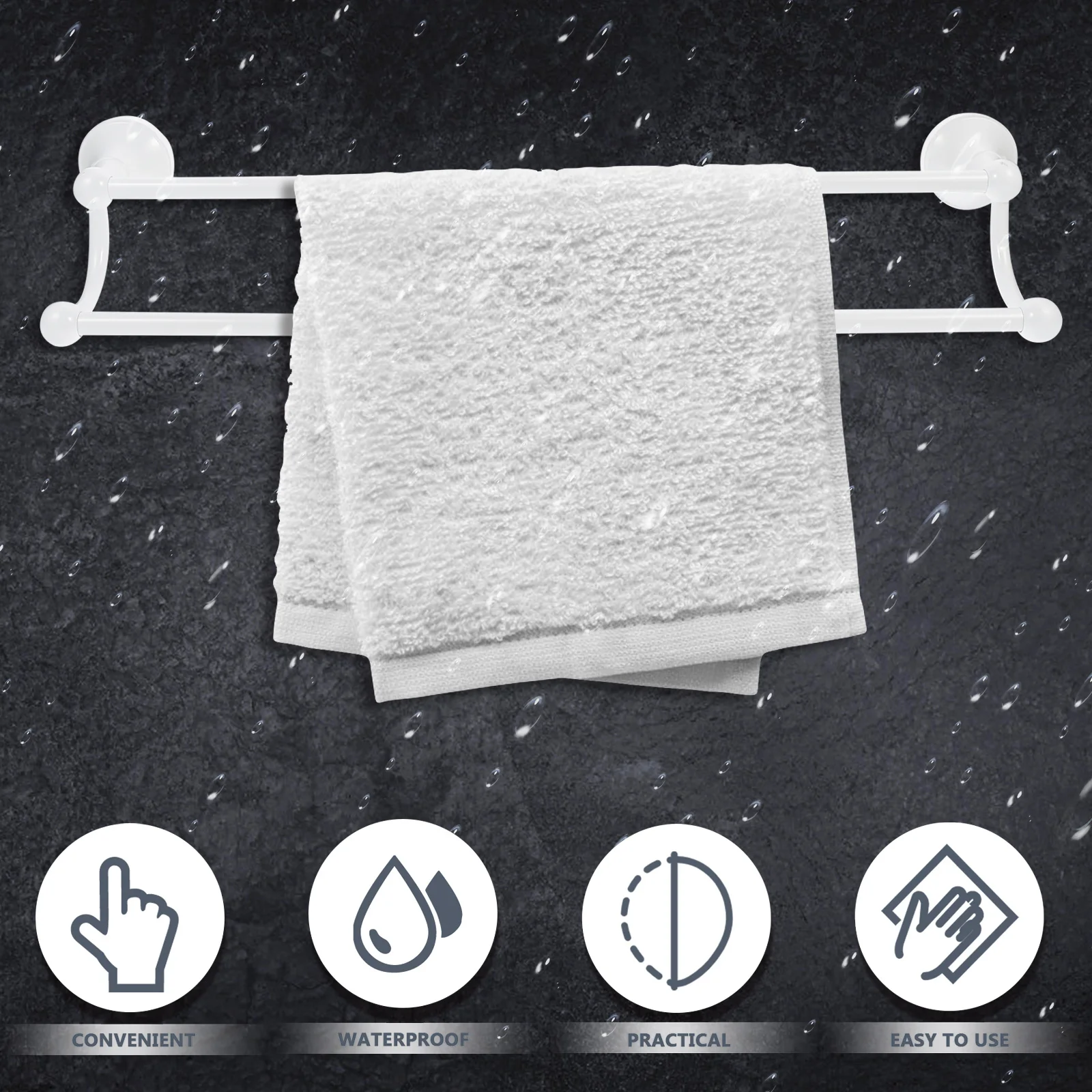 

1 шт., двойная вешалка для полотенец, настенный держатель для халата, латунная полка для хранения, простая установка, высокая несущая способность