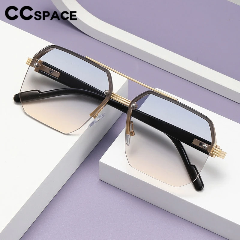 Fashion Sqaure Semi-Rimless Sunglasses Ladies Luxury Brand Gradient Color Suneyeglass Outdoors Casual Travel Vacation #301900