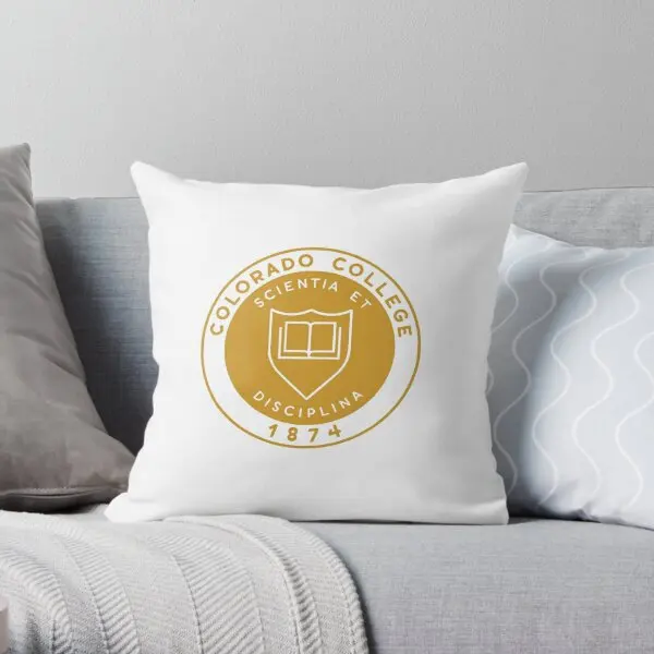 Colorado College Seal  Printing Throw Pillow Cover Decorative Anime Sofa Wedding Bedroom Case Throw Pillows not include One Side