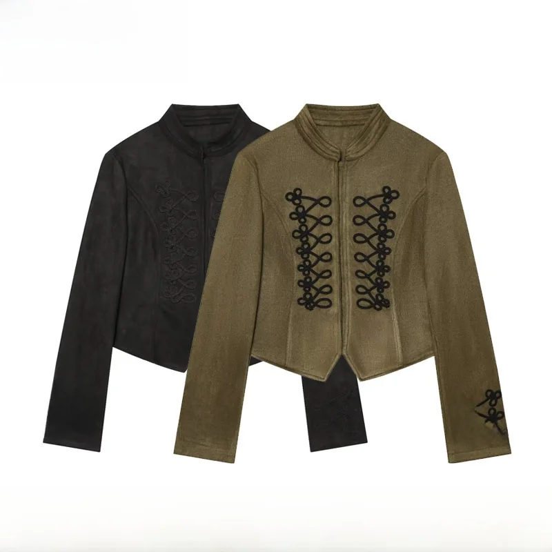 Early Autumn New Arrival Women's Fashion Versatile Slim Fit Rope Knot Buckle Jacket ZR Style Quality Texture 4344800