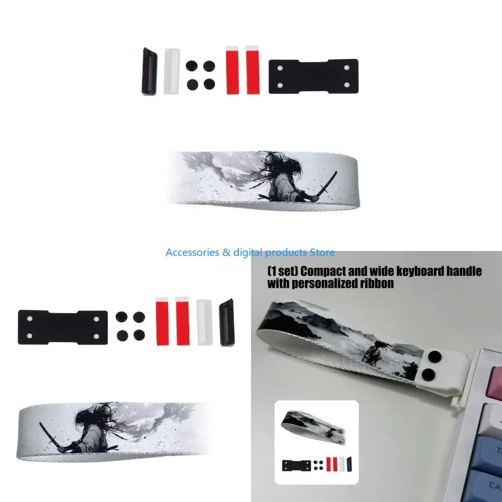 77JD Take Control Nylon Straps for Gaming Mechanical Keyboard Black or White Pastable
