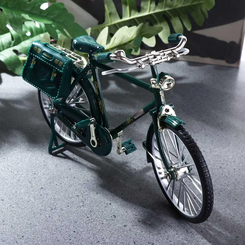 Diecast liga ciclismo estatueta mini bicicleta simulação retro bicicleta retro modelo de bicicleta vintage modelo