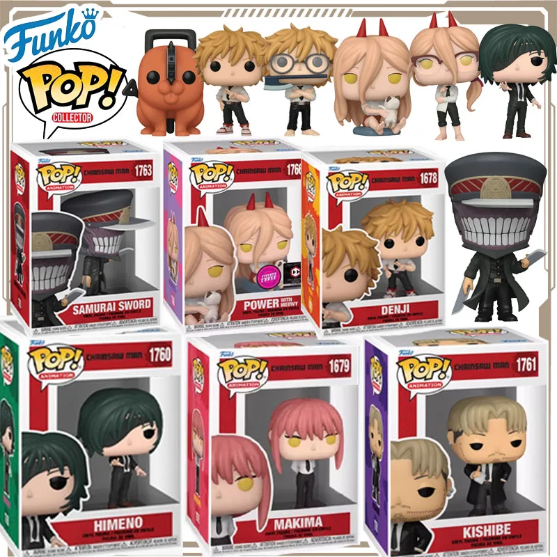 

Funko POP Original Chainsaw Man Anime Figure Pochita Kishibe Power Action Figure Toys for Boys Girls Kids Gift Model Ornaments