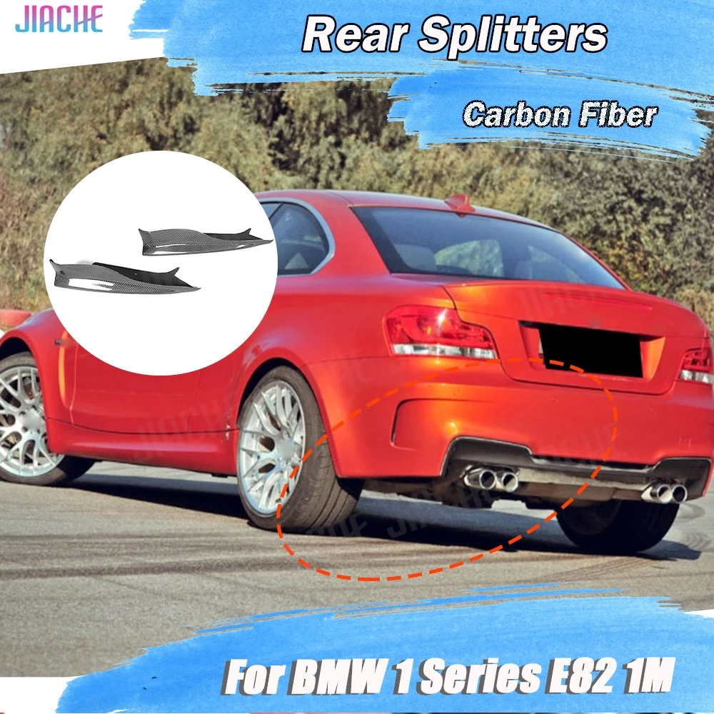 

Car Rear Bumper Lip Diffuser Splitters For BMW 1 Series 1M E82 M Coupe 2011 - 2013 Cupwings Carbon Fiber
