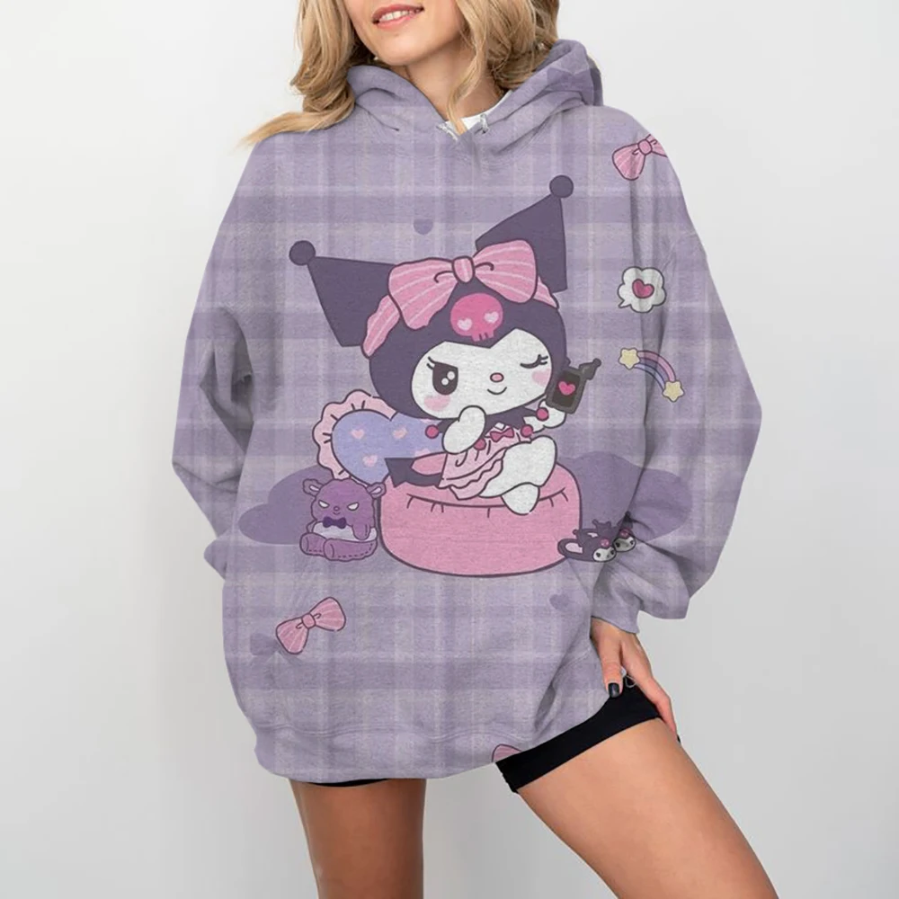 Coulomi Hello Kitty 3D Hoodie Sweatshirt Woman Clothing Harajuku Long Sleeve Hooded Pullover Sweatshirts Sport Hoodies