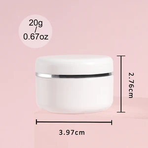 10pcs 20ml Round Black / White Empty Container Jars with Screw Lids Bulk for Lip Balms, Makeup Samples 10 best sales lipgloss container - №10