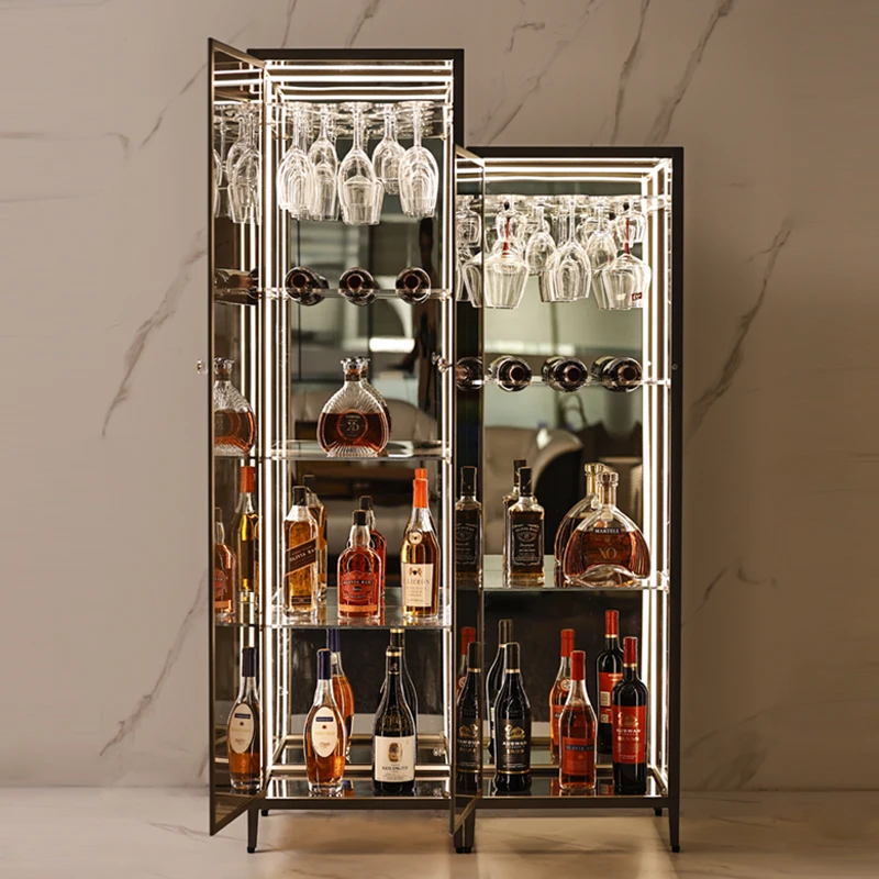 تخزين خزانة عرض فاخرة منظم المشروبات الزجاجية خزائن غرفة المعيشة خزانة جانبية الشمال Szafki Do Salonu أثاث المنزل