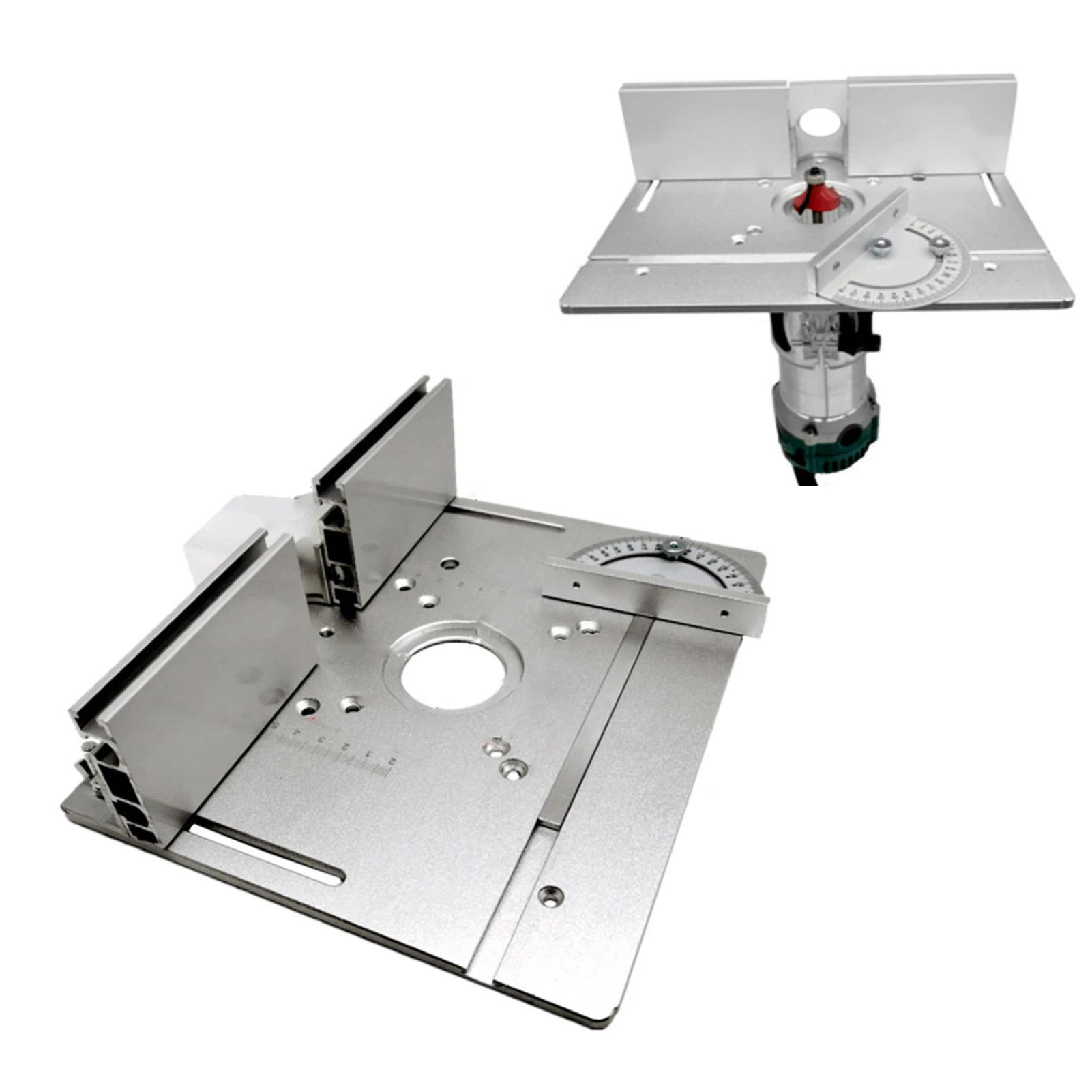 Router Table Insert Plate Anodized Router  Board Hard Wearing Aluminum Alloy High Strength for Milling Trimming Machine