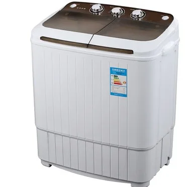 Semi Automatic Twin Tub Washing Machine, Portable Washer and Spin Dryer Combo for Home Laundry, Manual Control Washer