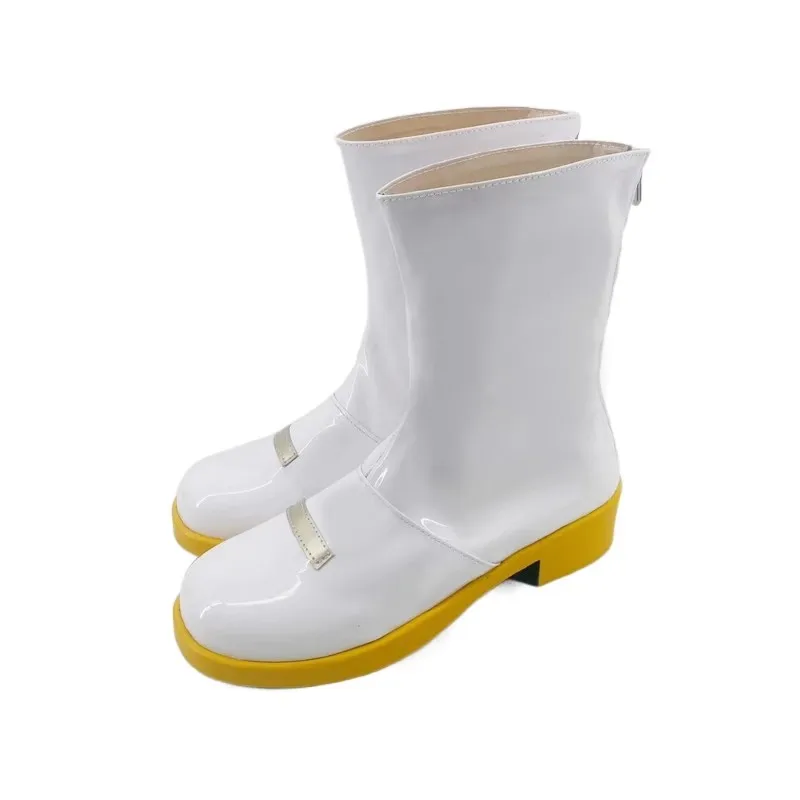 Games V+ Cosplay Len Rin Cosplay Costumes Shoes Unisex Props PU Boots for Halloween Carnival Party Christmas Customized