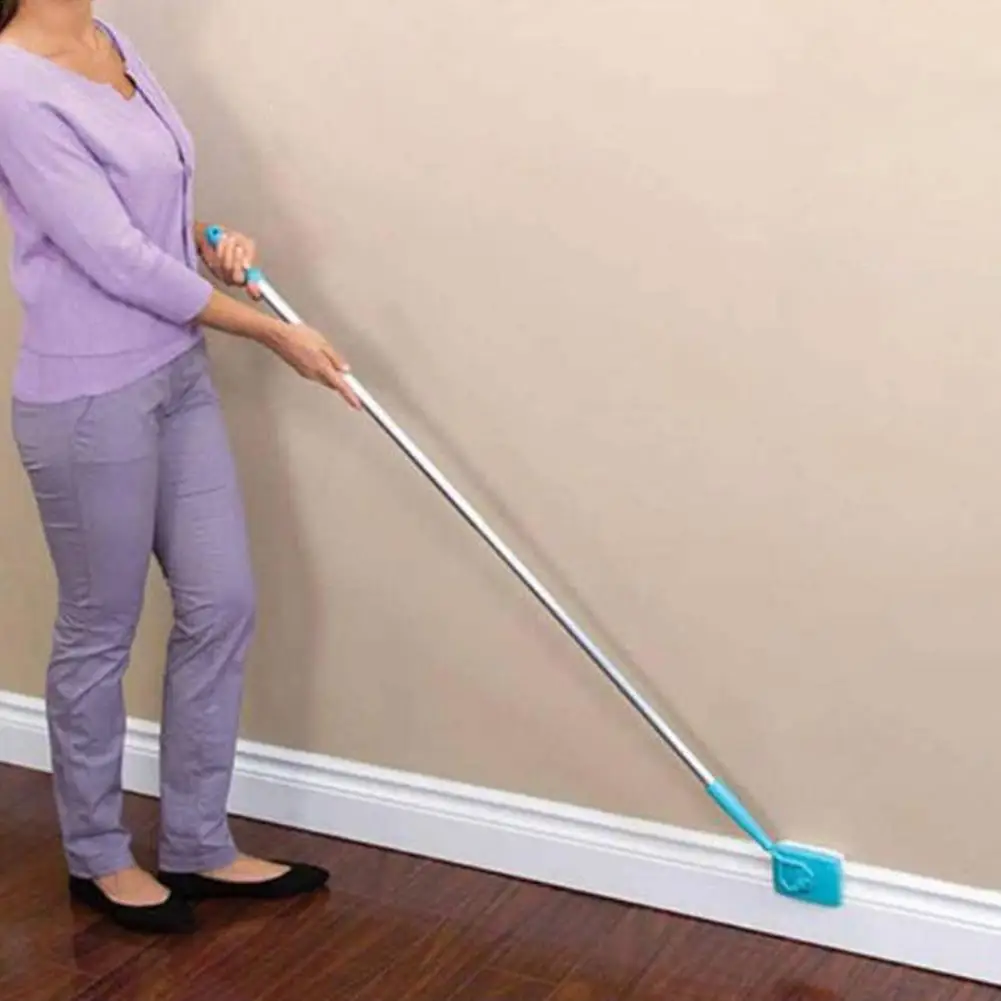 Extendable Handle Ceiling Scrubber Wall Mop Baseboard Cleaning Tool With Reusable Pad For Wall Baseboard Floor Bathroom Ceiling