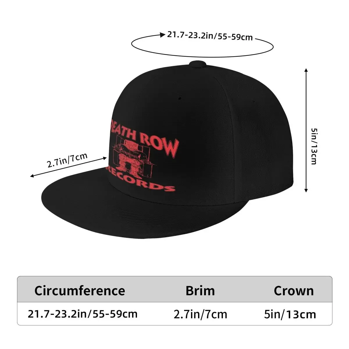Death Row Records 2 Hat Men Caps Men Custom Logo Baseball Cap Baseball Cap Men Man Hat Baseball Cap