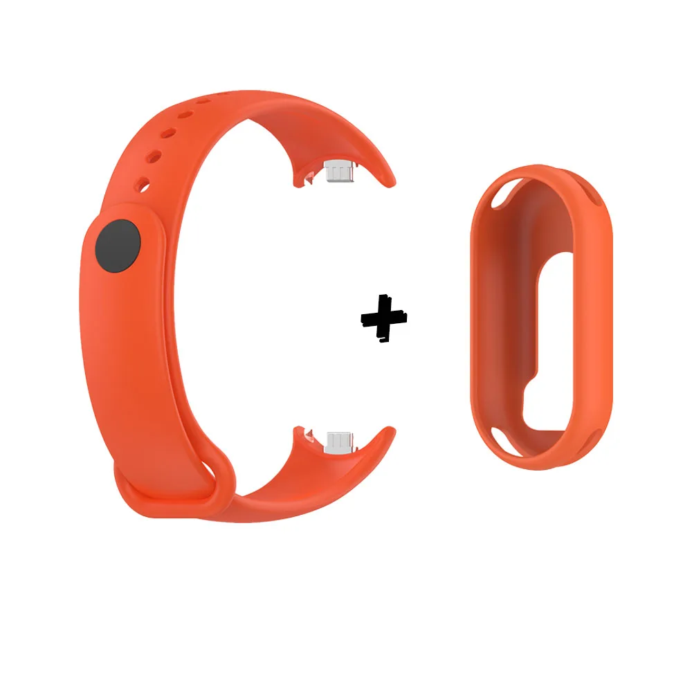 

Silicone Strap+TPU Case For Mi band 8 9 10 NFC Bracelet Sport Belt Replacement Smartwatch Bracelet Watchband