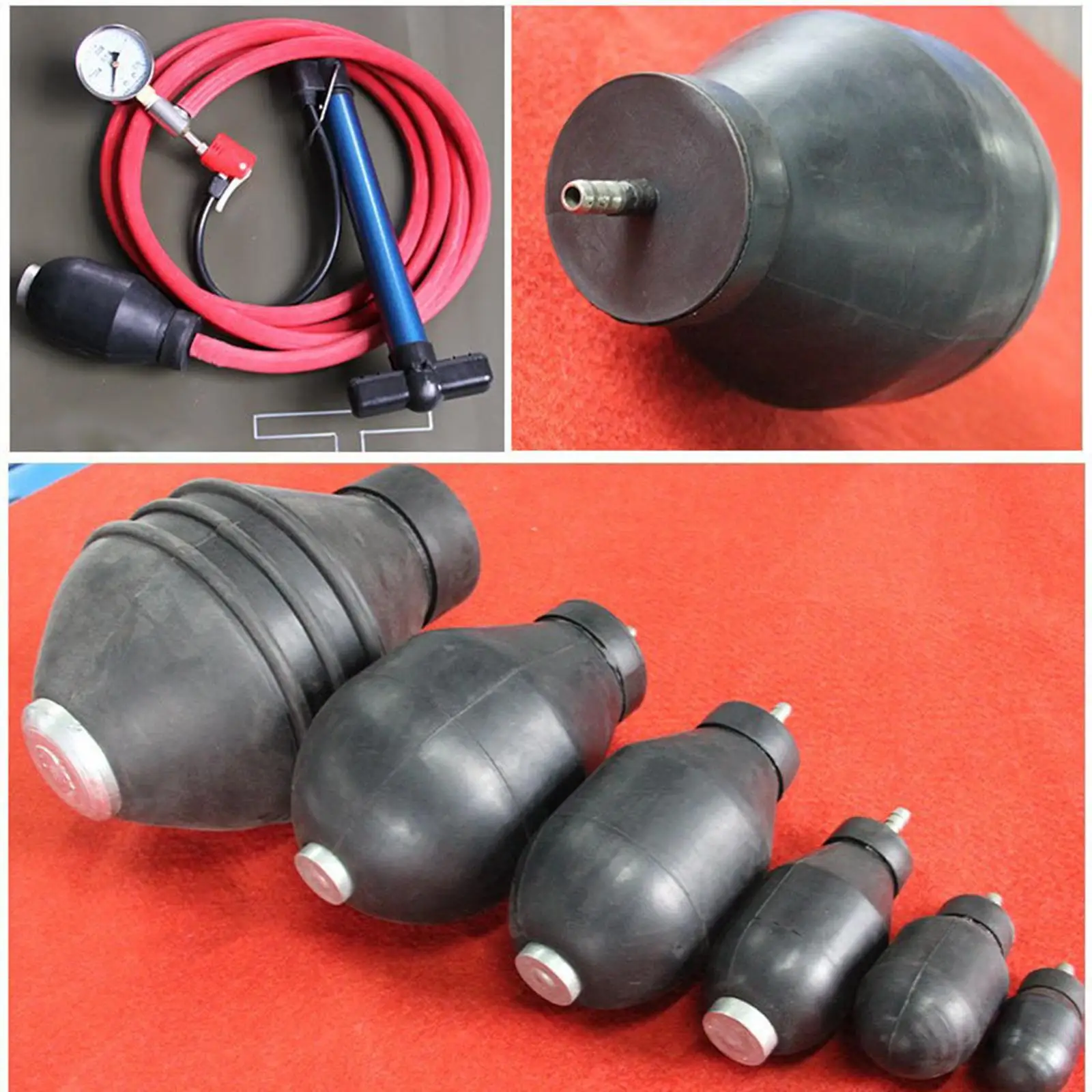 Inflatable Pipe Plug High Performance Pneumatic Sewer Test Plug for Bathroom Municipal Pipes Maintenance Household Kitchen