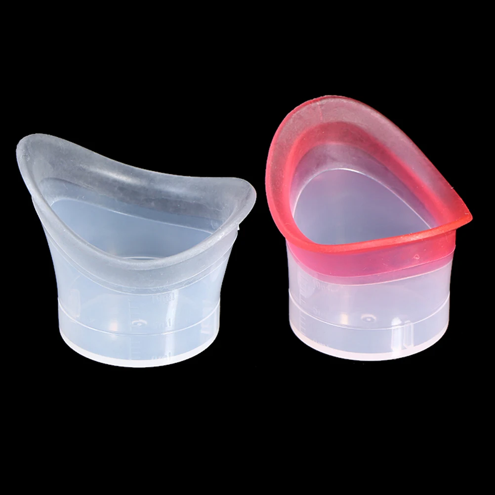 2pcs Eyewash Cup Silicone Resuable Soft Eye Bath Cup Eye Wash Cup for Elderly Women Men Children