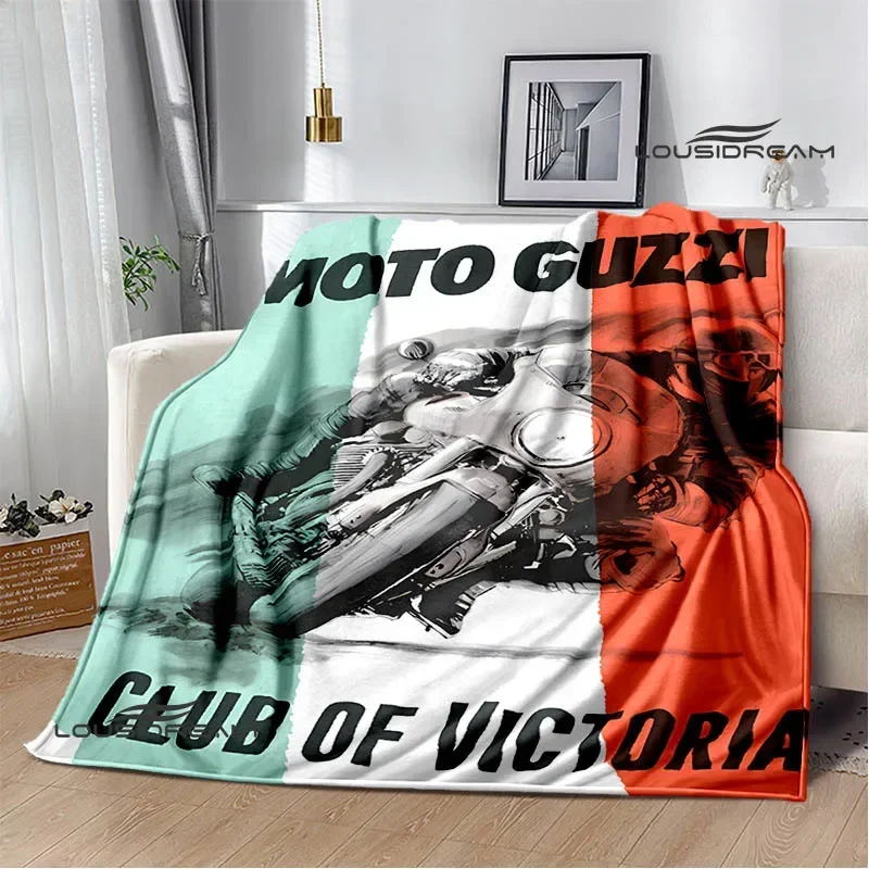 

3D Guzzi Motorcycle Logo Printed Blankets Fashion Warm Blanket Soft And Comfortable Blanket Home Travel Blanket Birthday Gift