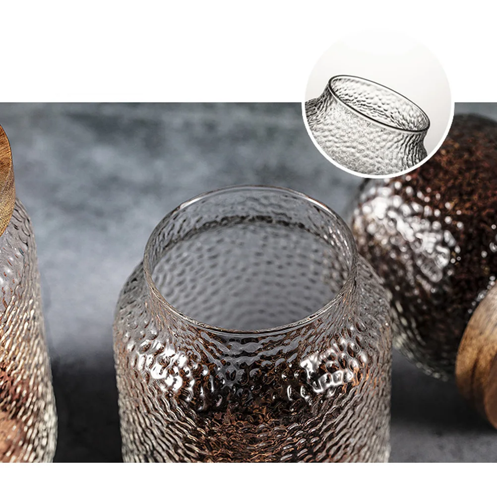 

Airtight Glass Tea Jar Food Storage Container Silicone Seal Lid Coffee Bean Sugar Salt Candy Jar Sealed Canister Household