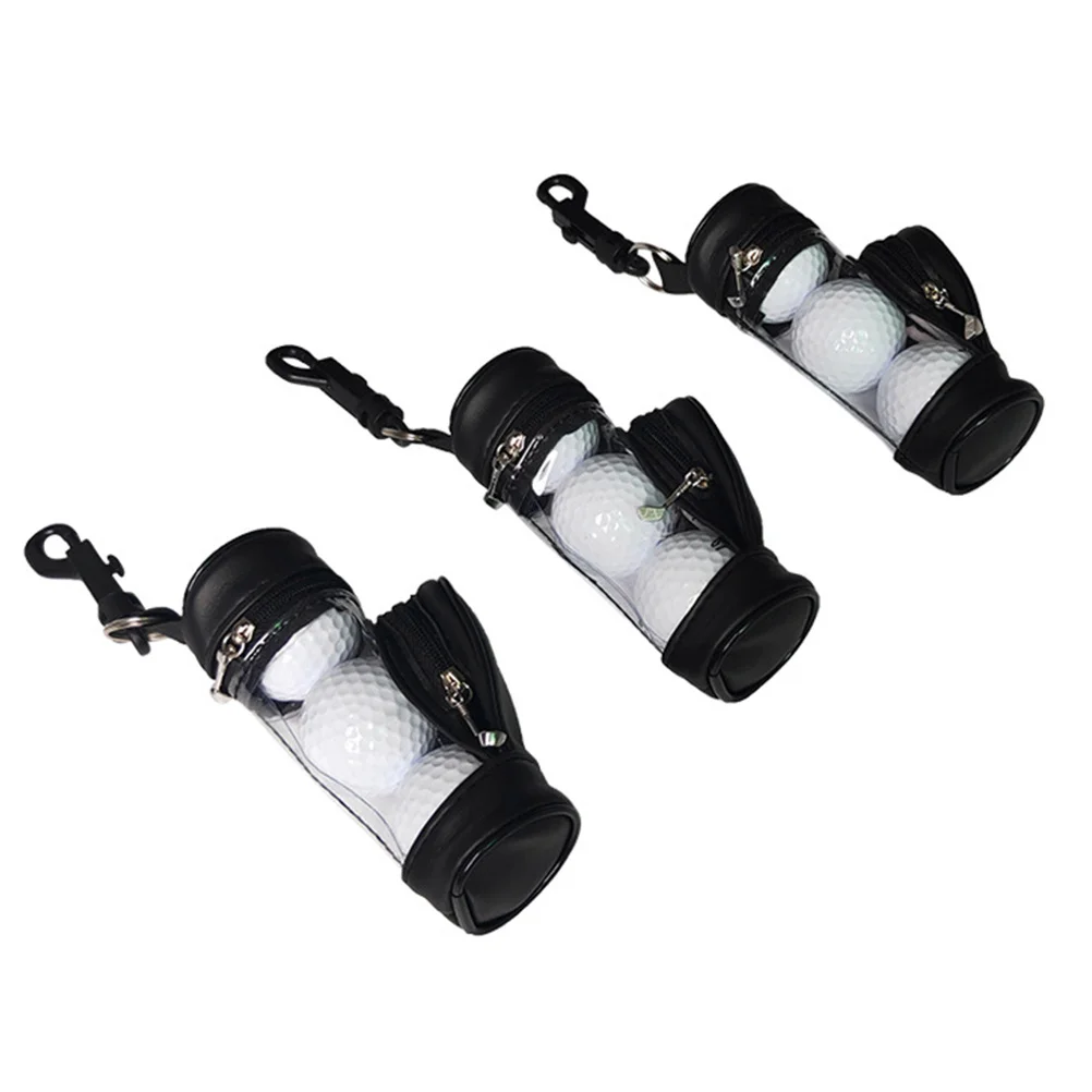 1Set Golf Waist Bag Durable Material Zipper Opening Portable Ball Organizer Protects Balls from Shaking Friction Easy Carry Mini