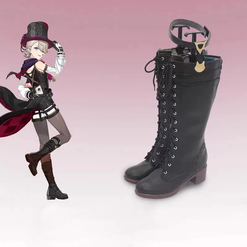 Nowa gra Cosplay buty Genshin uderzenie Lynette buty Halloween Aksesori Dibuat Sesuai Pesanan