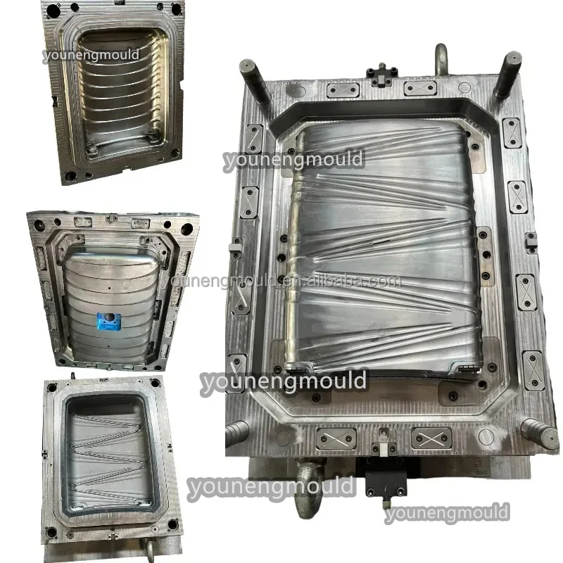 Plastic Injection Suitcase Mould Custom Made Plastic Hard Suitcase Shell Mould