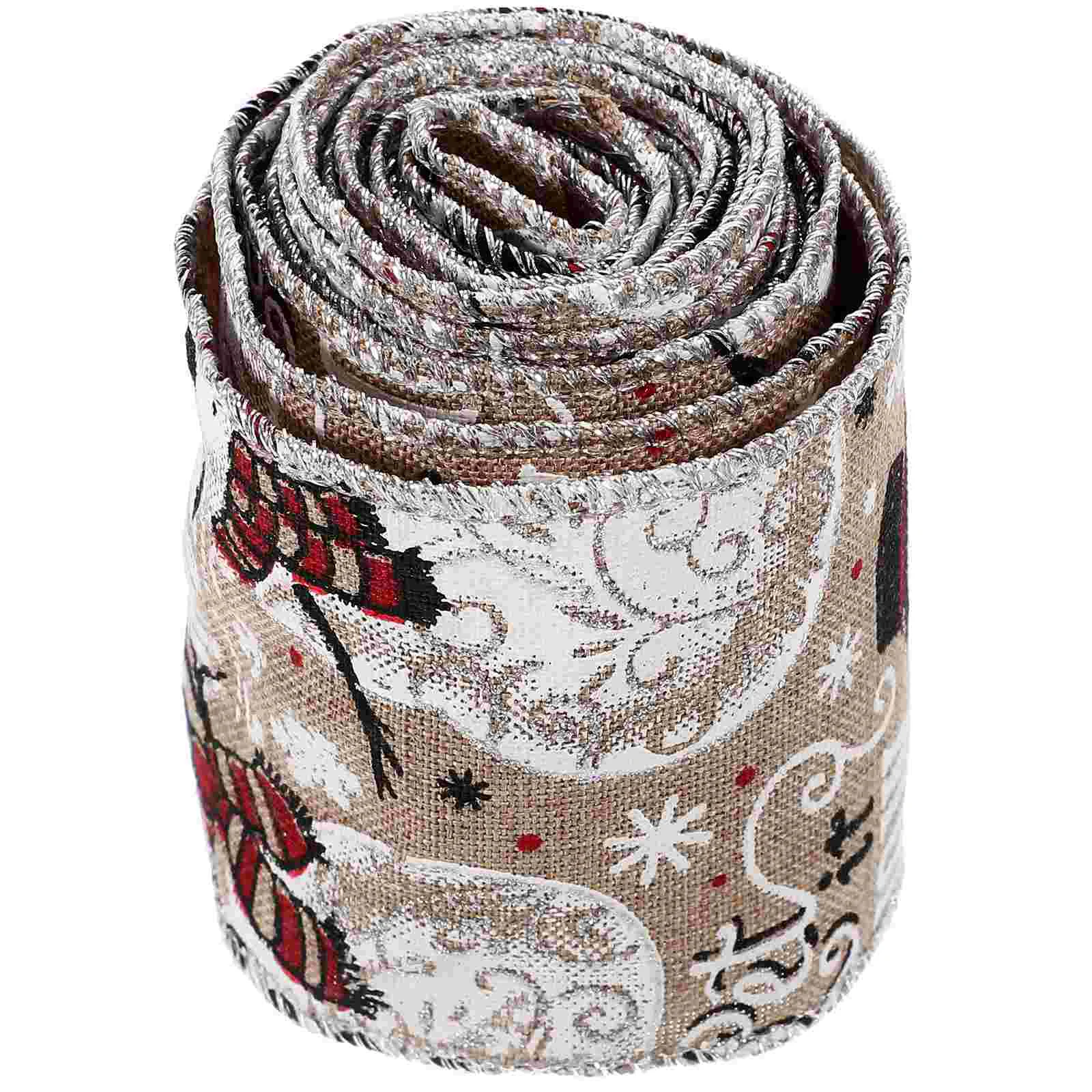 Ribbon for Flower Bouquet Handmade Wire Edge Bow Wide Christmas Burlap Gift Packing Decorative DIY Ribbons