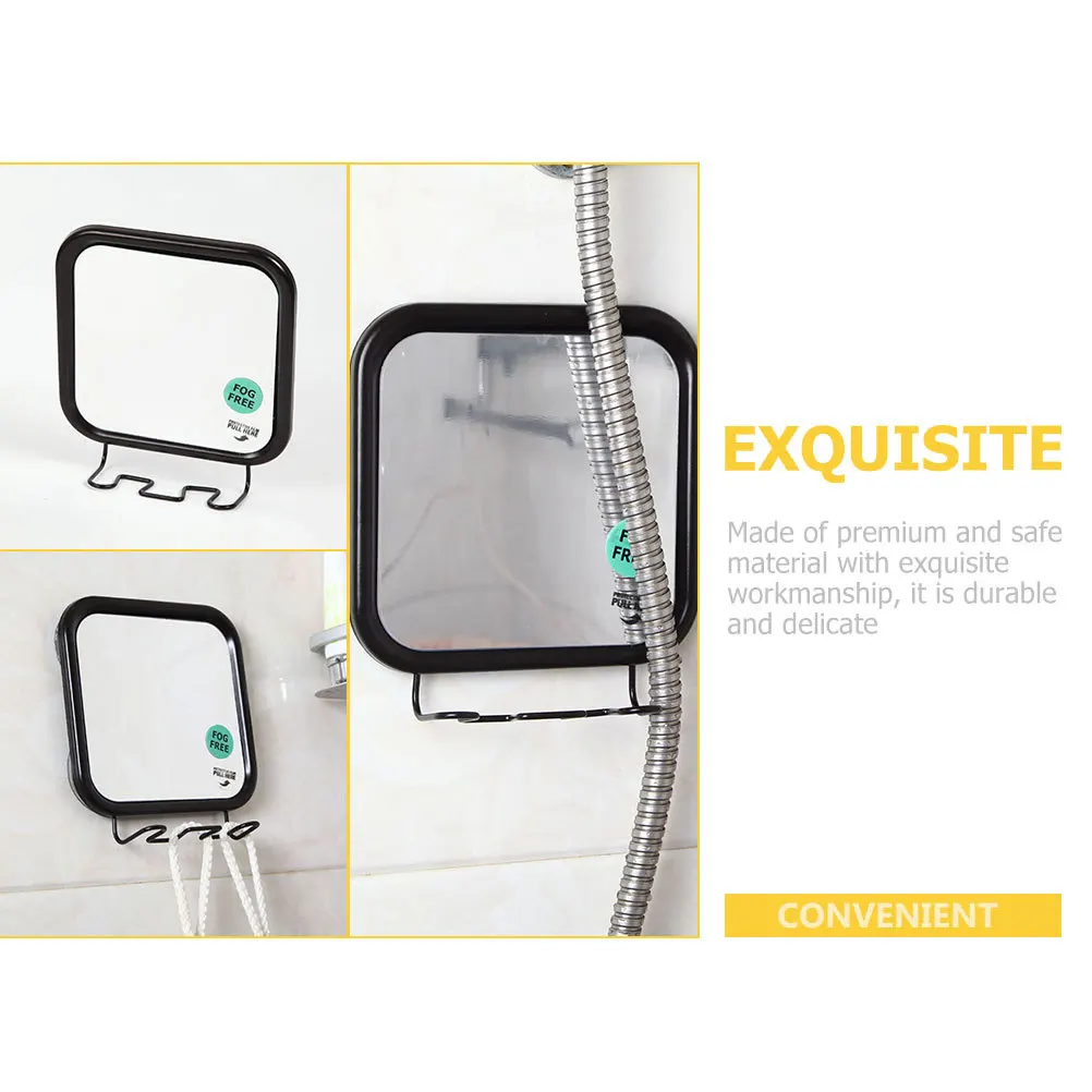 

Wall Mounted Bathroom Vanity Mirror with Suction Cup Durable Fogless Makeup Mirror for Shower Home Shower Supply
