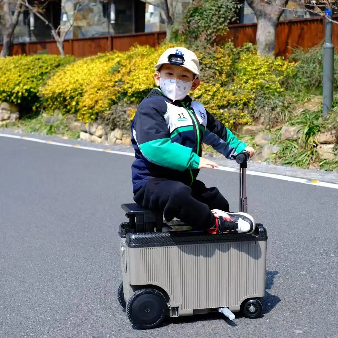 حقيبة تروللي بعجلات كهربائية منظفة إلى اللوحة USB شحن TSA قفل جمركي 20 بوصة حقيبة كهربائية الأمتعة حقيبة سكوتر صغيرة #3