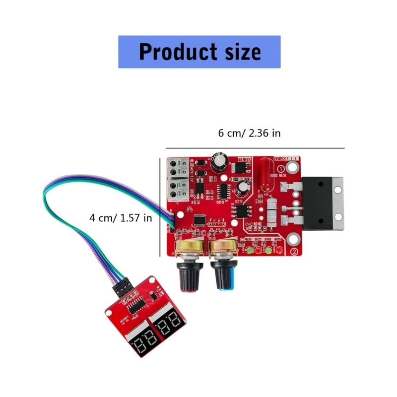 Spots Welder Machine Time Control Board 100A/40A Spots Welding Control Board Current Digital Display Controller Board