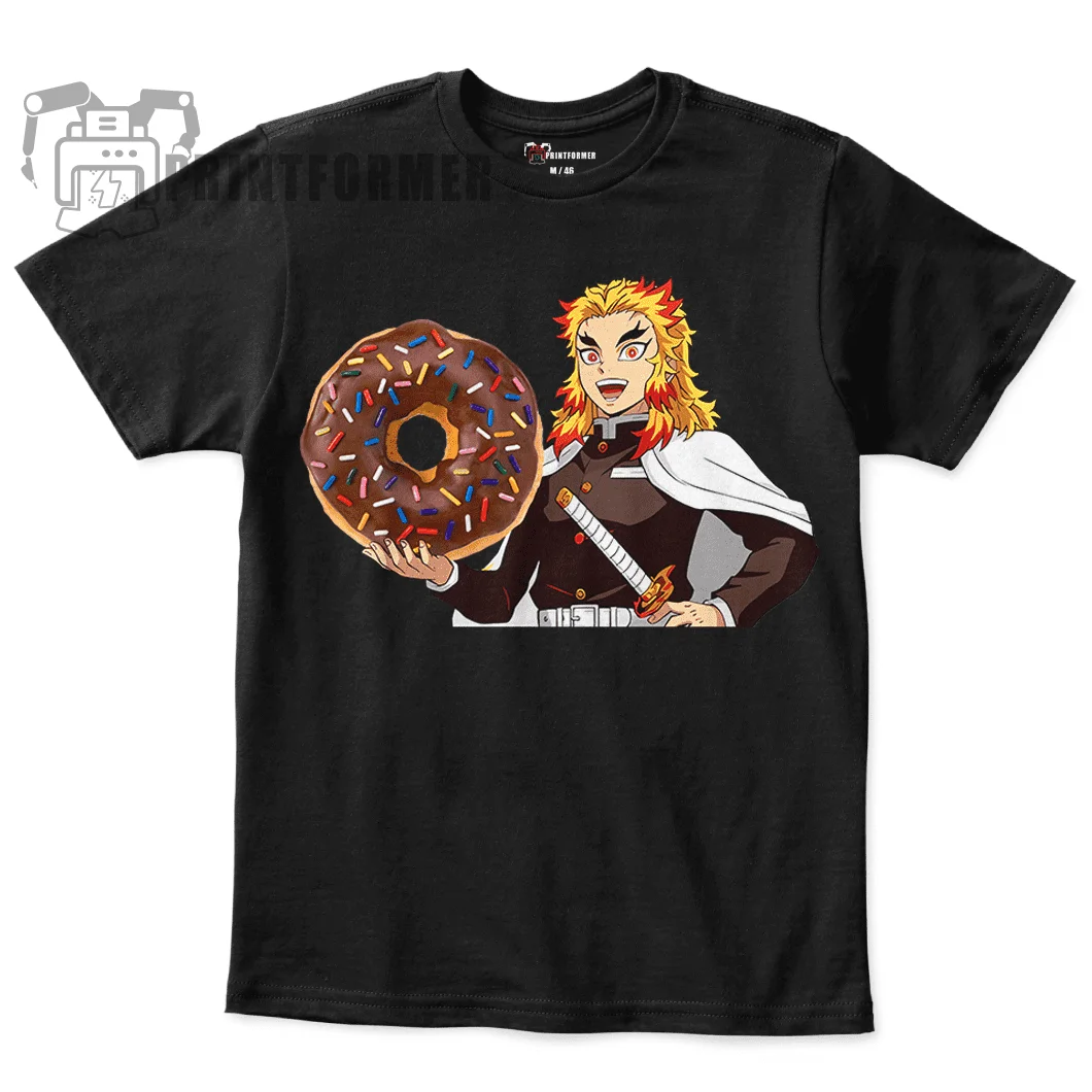 Unisex T-shirt Rengoku with a donut