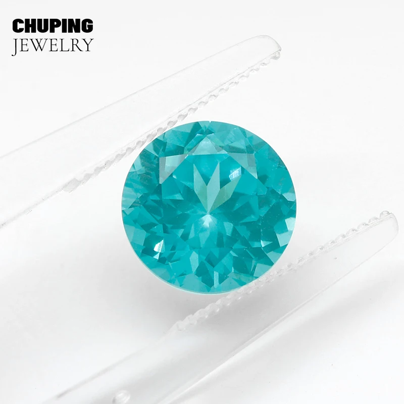 

Premium Quality Lab Paraiba Round Shape Flame Melted Cultivate Paraiba With Selectable AGL Certificate For Fine Jewelry Making