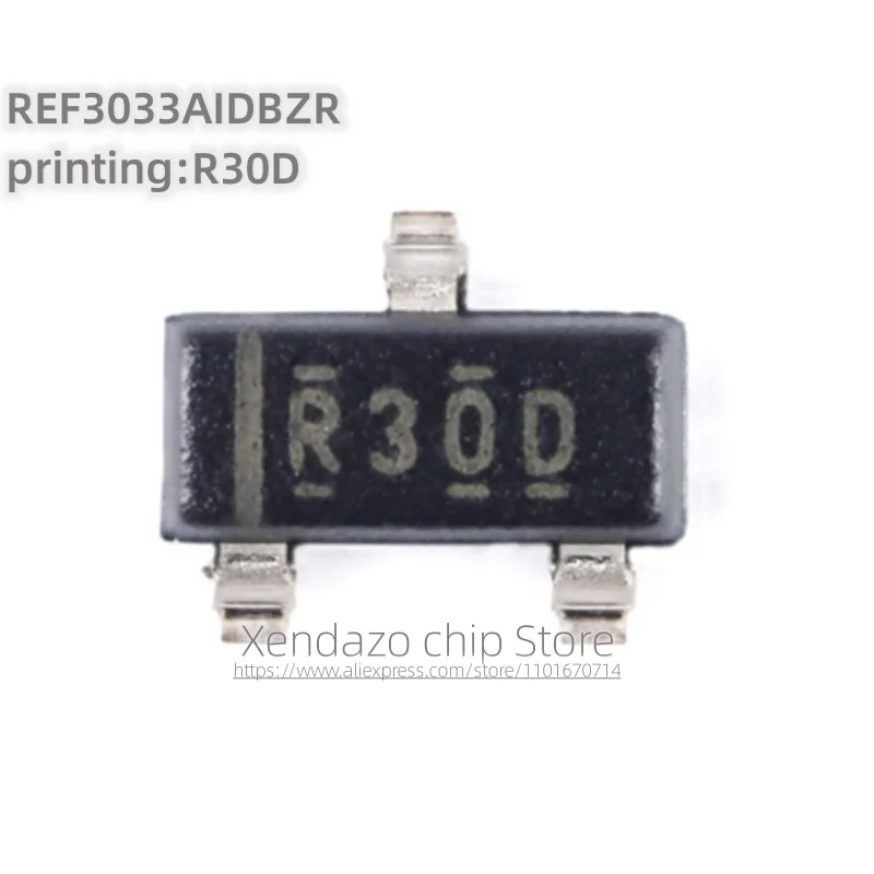 10pcs/lot REF3033AIDBZR Silk screen printing R30D SOT-23 package Original genuine 3.3V Voltage reference chip