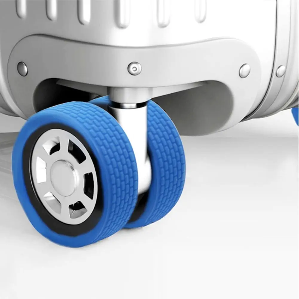 8 Teile/satz Silikon Koffer Räder Schutz Abdeckung mit Silent Sound Reduzieren Lärm Trolley Box Gepäck Caster Schuhe Casters Abdeckung – Detail 9