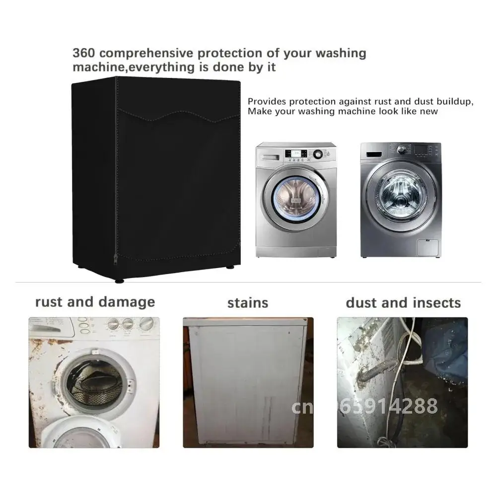 Washing Machine Cover Waterproof Sunscreen Dustproof Anti-aging 210D Oxford Cloth Outdoor Dryer Protection Cover For Toilet