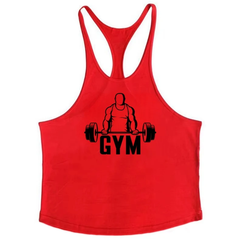 سترينجر كمال الأجسام للرجال، معدات تمارين الصالة الرياضية، سترة خلفية على شكل حرف Y من القطن للرطوبة - قميص لياقة خفيف الوزن بدون أكمام