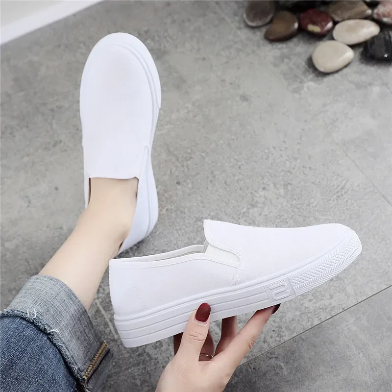 Nurse Shoes Women White Flat Non Slip Casual Shoes Light and Comfortable Beauty Shoes Small White Shoes Old Beijing Cloth Shoes