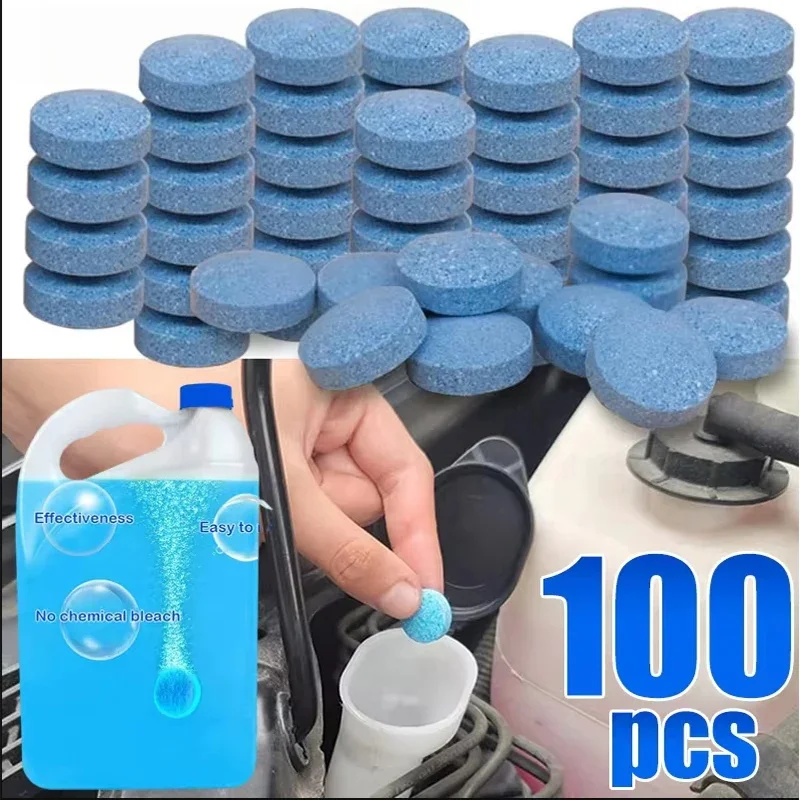 

ISGTDRM 20-100PCS Solid Cleaner Car Windscreen Cleaner Effervescent Tablet Auto Wiper Glass Solid Cleaning Concentrated Tablets