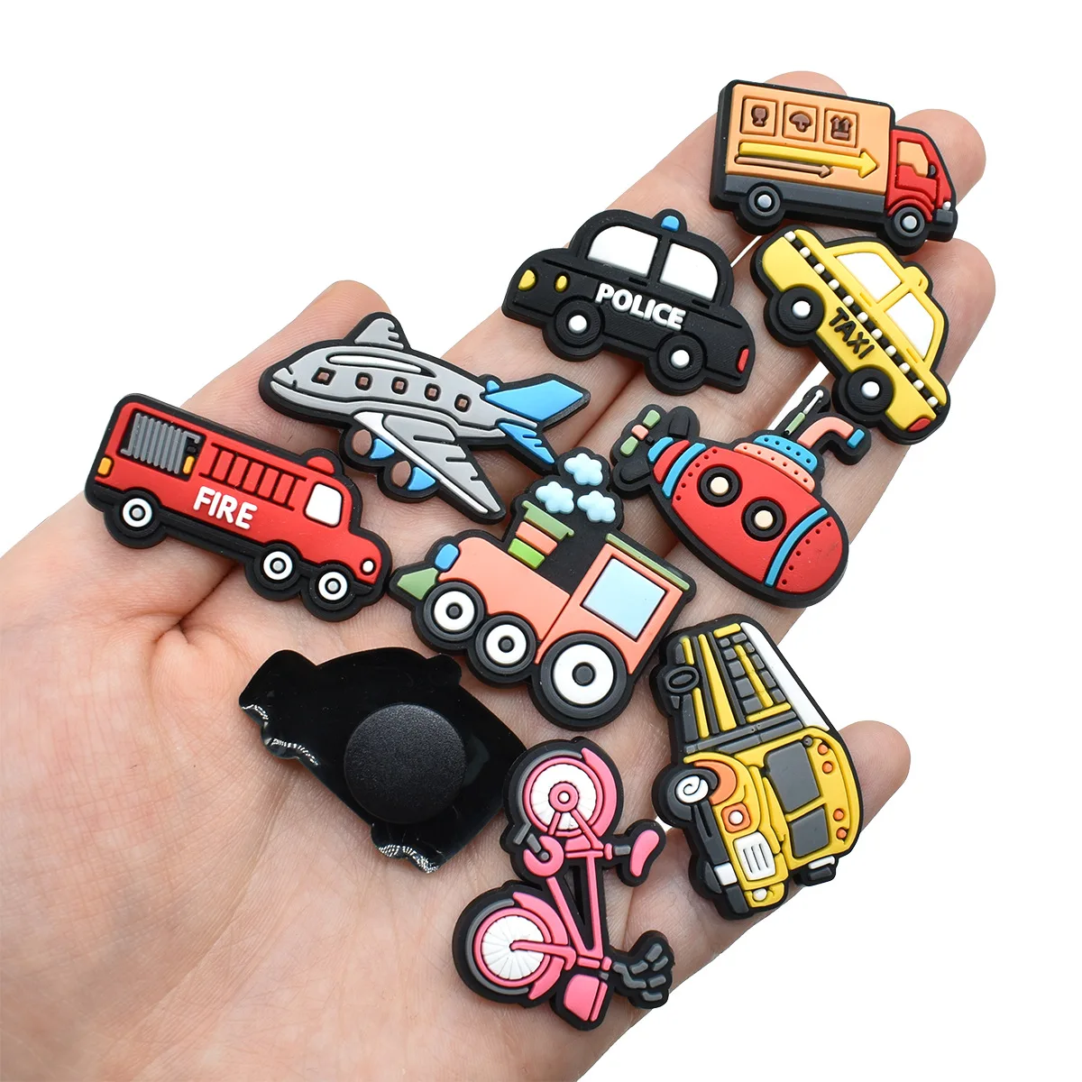 New Eye Catching Mixed Vehicle PVC Shoe Charms Simple To Attach Stylish Footwear Decor For Clogs Ideal Toddler Novelty Present view 3