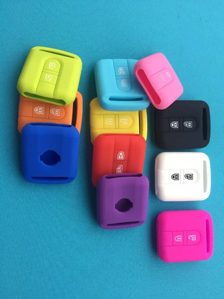 New Car Key Flat Square Silicone Case For Nissan Qashqai Micra Navara Almera Note Fob Rubber Cover 2 Button Remote Auto Shell