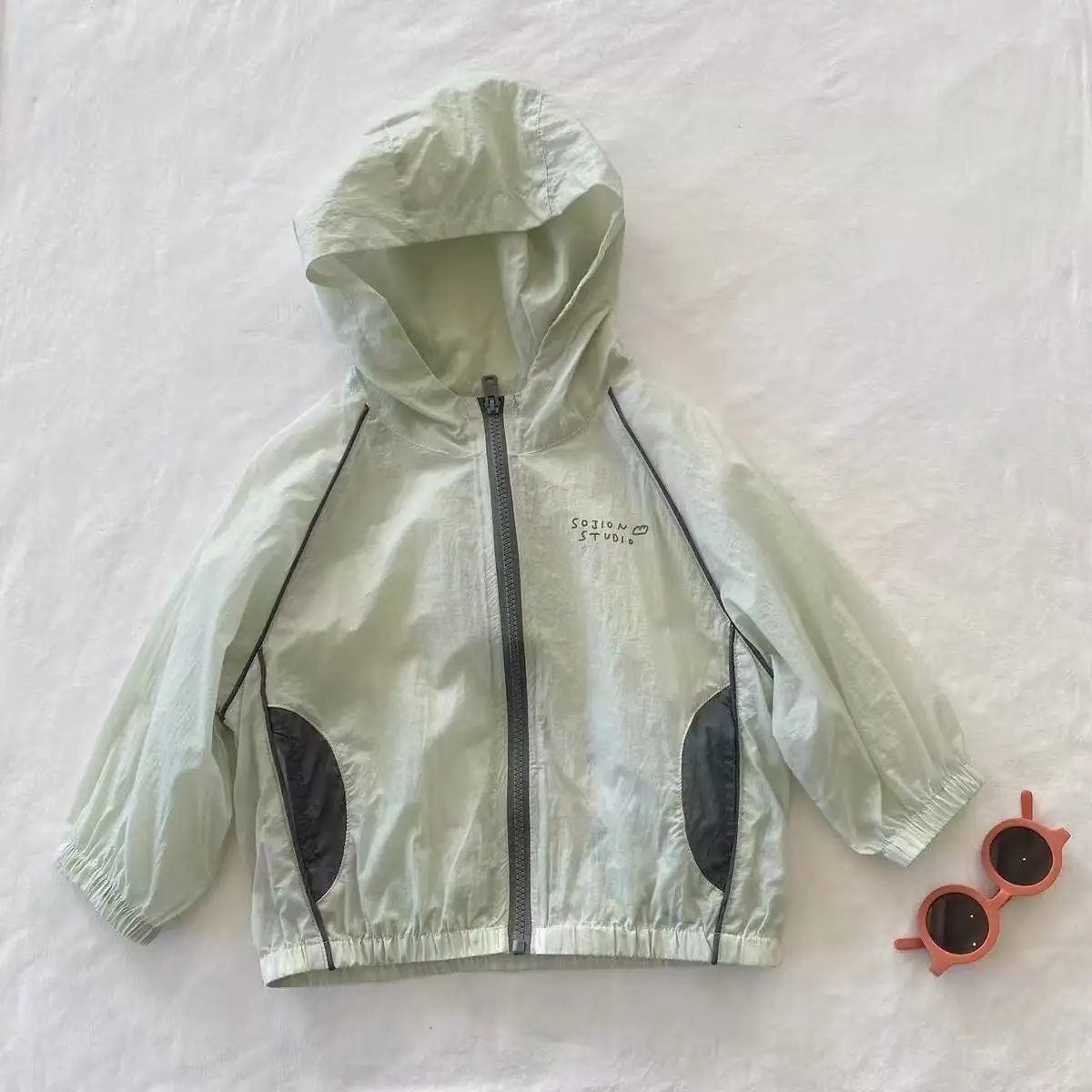 Baby Korean Version Breathable Sunscreen Suit 2026 Boys' Summer New Style Girls' Hooded Children's Jacket Thin Skin Jacket