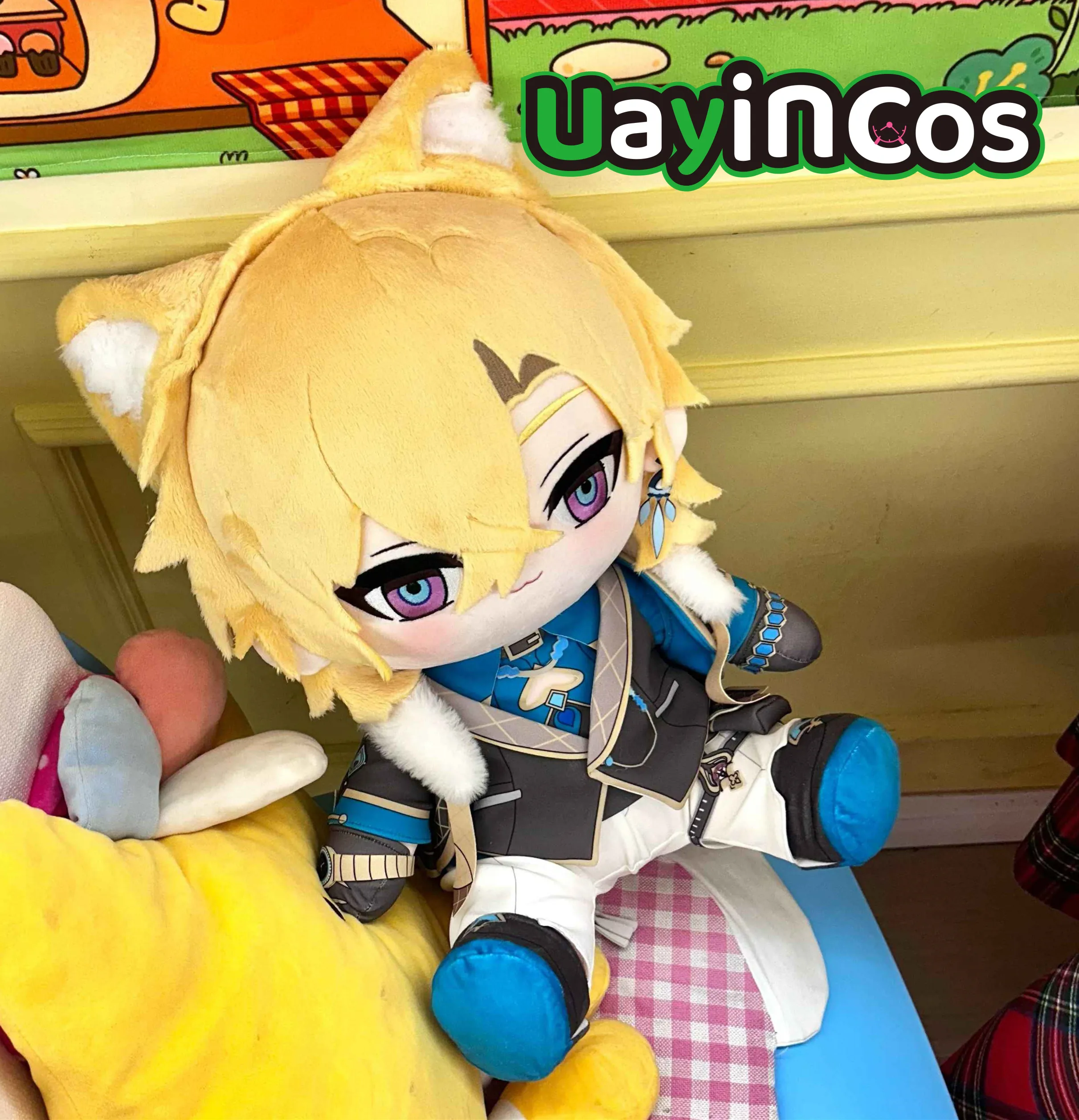 

40 см Honkai: Star Rail, авантюрин, мягкие сидячие плюшевые игрушки, плюшевая хлопковая кукла, одежда, шляпа, подушка, аниме-фигурка, аксессуары, игрушка Ki