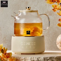 WORLD KITCHEN Glass Electric Kettle Temperature Control Household Multi Health Kettle Food-grade Material 24H Reservation