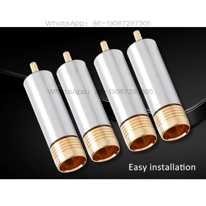 Gold-plated RCA Plug, Solder-free Connector, Audiophile Speaker Amplifier Connection Terminal
