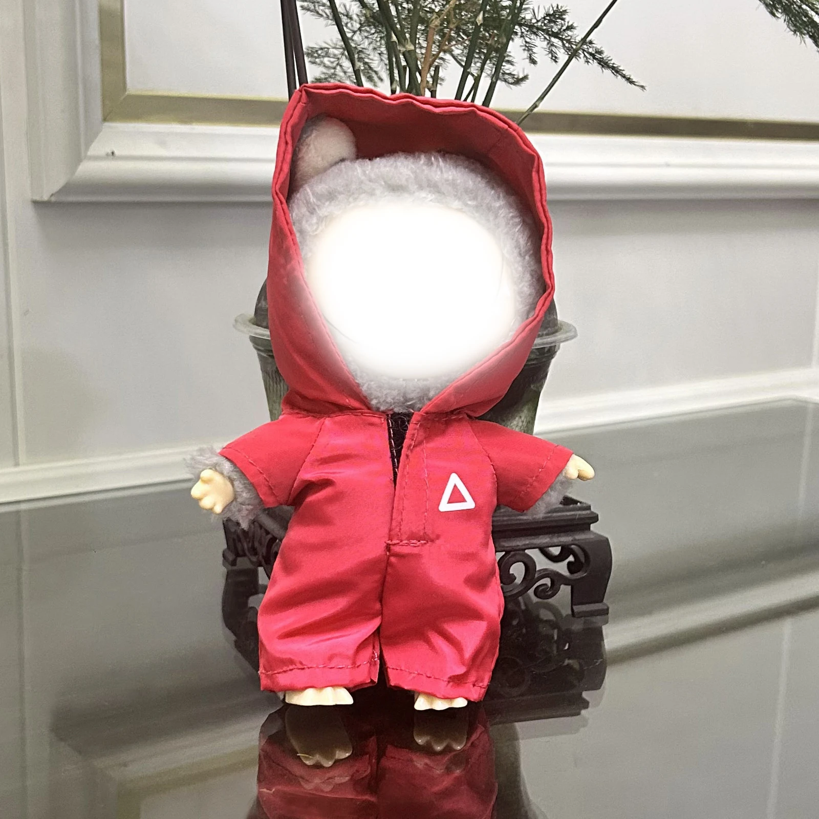 17cm La-bu-bu Doll Squid Guard Same Clothes La boo-boo V1 V2 V3 Cosplay Costume Hoodie Jumpsuit Plush Toy Clothing Doll Suit Gif