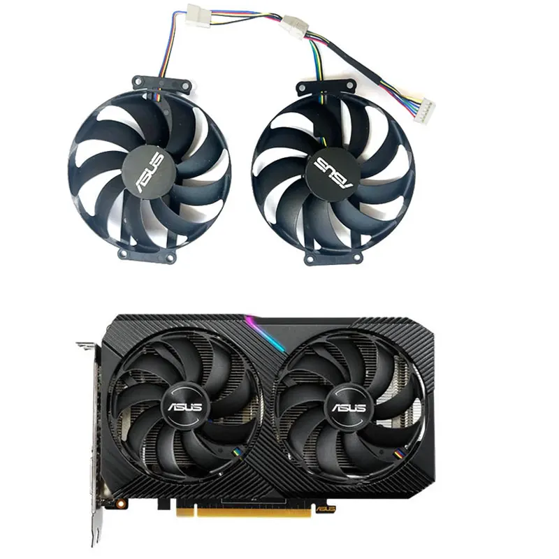 90MM New For ASUS GeForce RTX2060 2070 GTX1660 SUPER DUAL MINI OC Graphics Card Replacement Fan FDC10H12S9-C