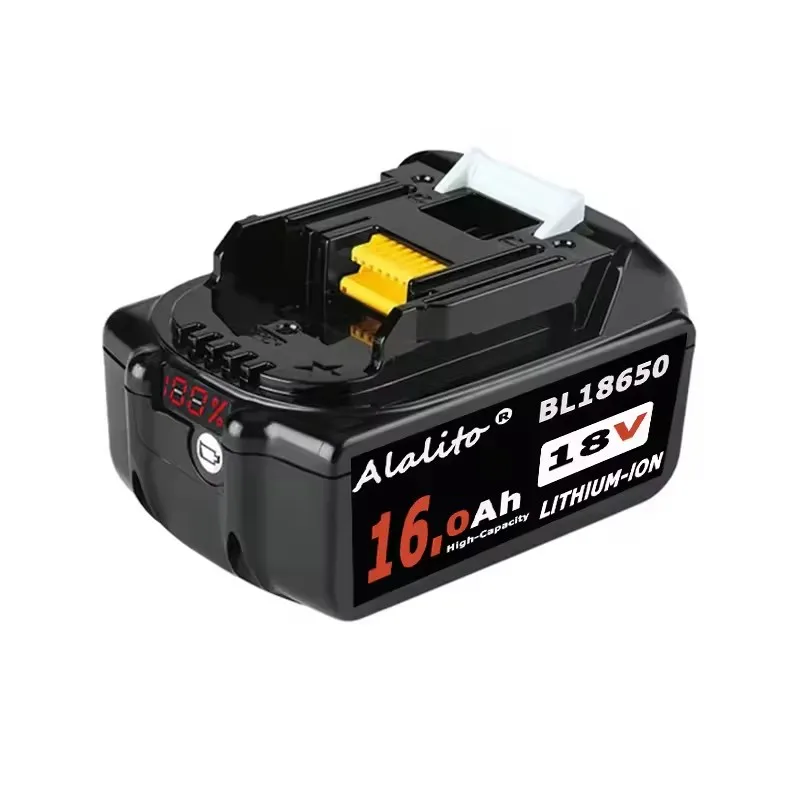 Batterie lithium-ion aste avec écran LED, Makita 18V, 16Ah, BL1840, BL1850, BL1830, 16000mAh, Nouveau