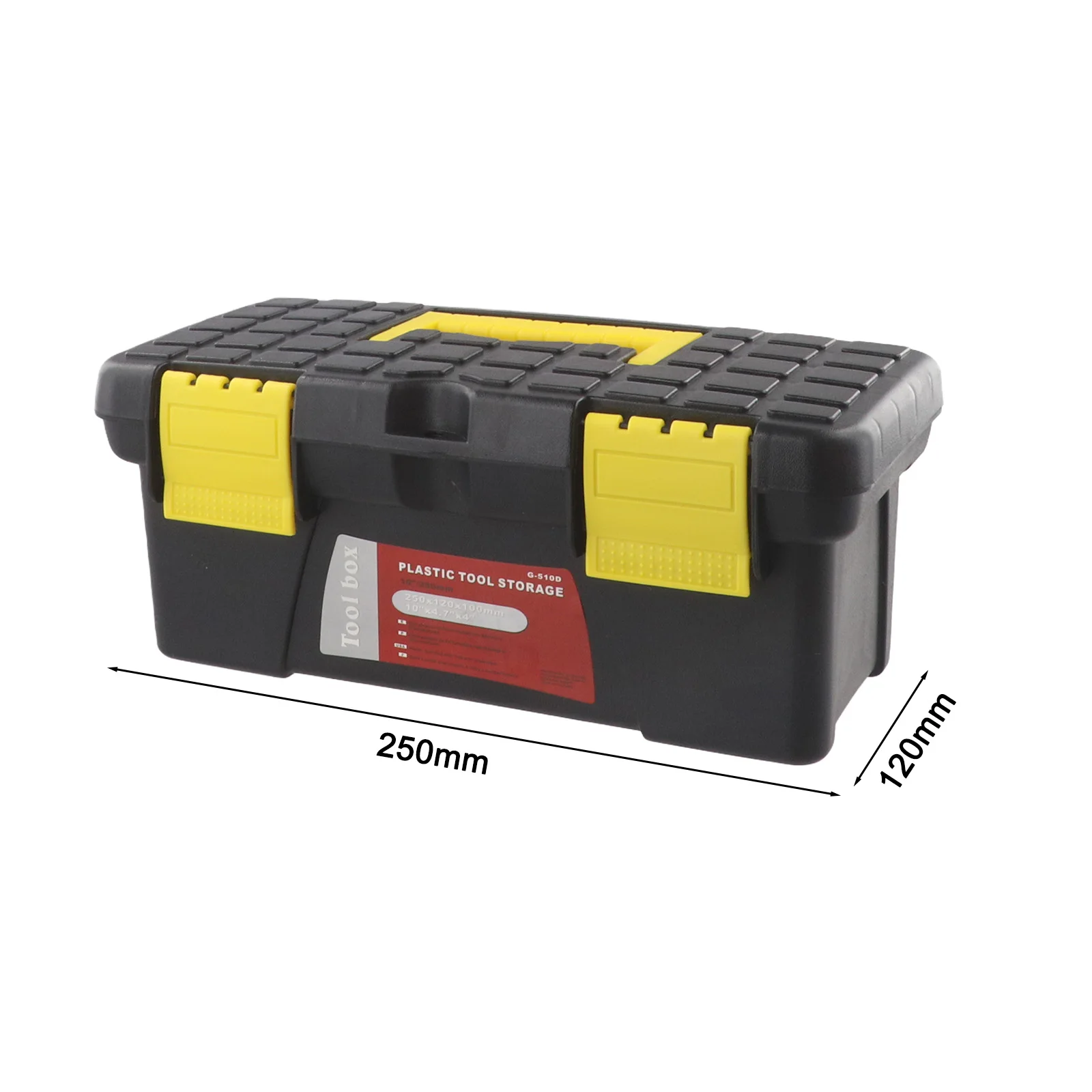 Job Site Use Plastic Storage Box Accessory Storage For DIY Projects Multi-functional Box Black Open-Top Design For Carpenters