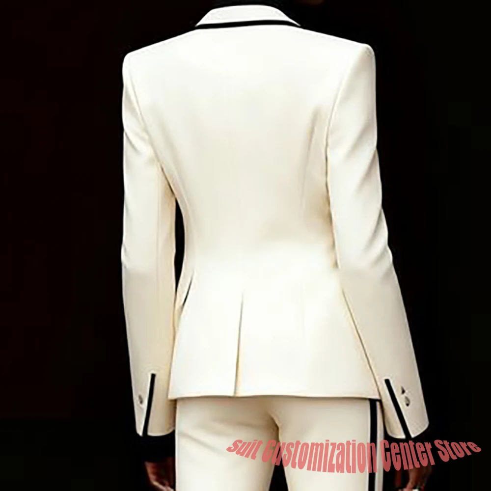 Moderno fino ajuste roupas femininas blazer único breasted com calças de perna reta terno elegante 2 peças conjunto diário senhora do escritório wear